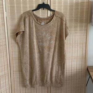 Anthropologie Pilcro Beige T Shirt Dress Large
